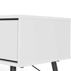 Sor 100 cm sofabord med 1 skuffe, mathvid