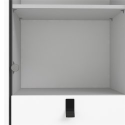 Sor Vitrine mathvid 100 cm med 2 skabe og skuffe