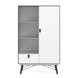 Sor Vitrine mathvid 100 cm med 2 skabe og skuffe