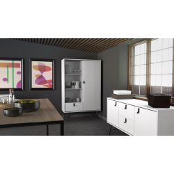 Sor sknk, 100 cm mathvid med skab og to skuffer.