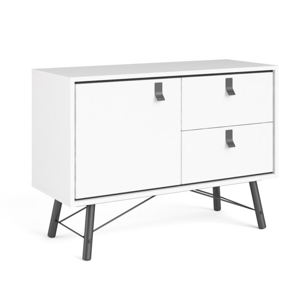 Sor sknk, 100 cm mathvid med skab og to skuffer.