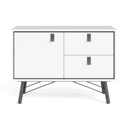 Sor sknk, 100 cm mathvid med skab og to skuffer.