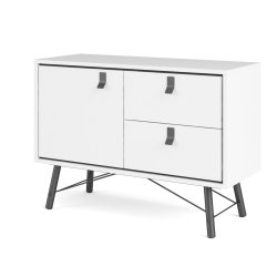 Sor sknk, 100 cm mathvid med skab og to skuffer.