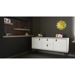 Sor bred sknk, 150 cm mathvid med to skabe og to skuffer.