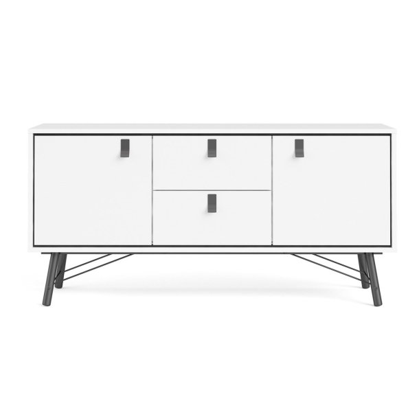 Sor bred sknk, 150 cm mathvid med to skabe og to skuffer.