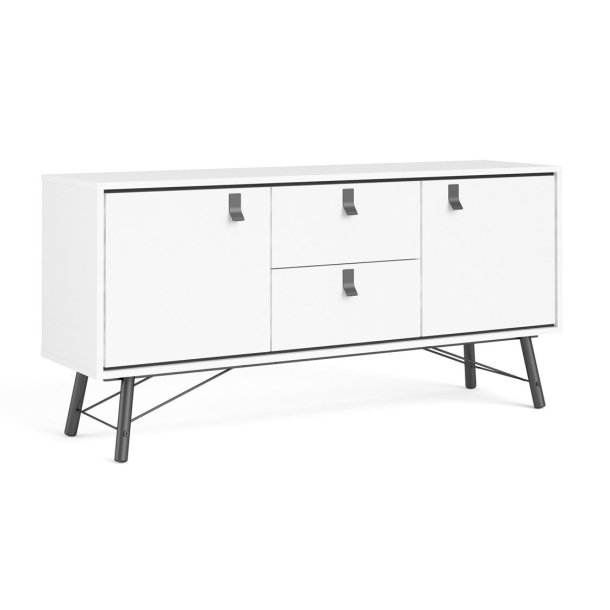 Sor bred sknk, 150 cm mathvid med to skabe og to skuffer.