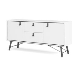 Sor bred sknk, 150 cm mathvid med to skabe og to skuffer.