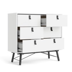 Sor kommode, 100 cm mathvid med 6 skuffer