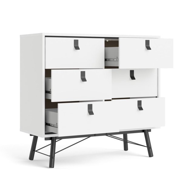 Sor kommode, 100 cm mathvid med 6 skuffer