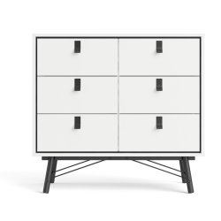 Sor kommode, 100 cm mathvid med 6 skuffer