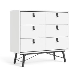 Sor kommode, 100 cm mathvid med 6 skuffer