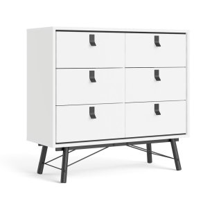 Sor kommode, 100 cm mathvid med 6 skuffer