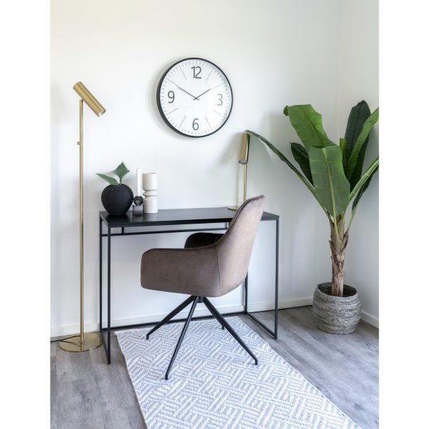 San Francisco spisebordsstol med drejefod, armln - mushroom velour