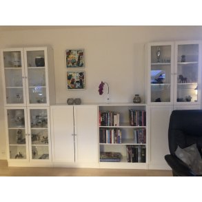  Alfa hvid bogreol opstilling 316 cm bred 