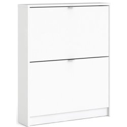 Askepot hvidt skoskab med 2 vippel�ger og plads til 6 par sko.