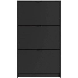 Askepot mat sort skoskab med 3 vippel�ger og plads til 9 par sko.