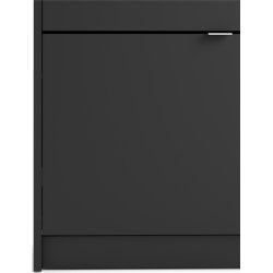 Askepot skoskab mat sort med 4 vippel�ger og plads til 24 par sko.