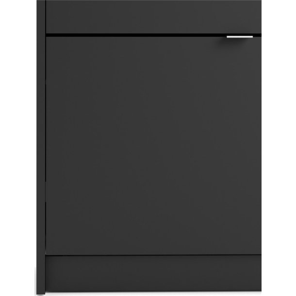 Askepot skoskab mat sort med 4 vippel�ger og plads til 24 par sko.