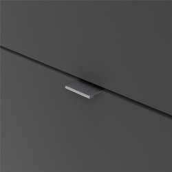 Askepot skoskab mat gr� med 3 vippel�ger og plads til 18 par sko.