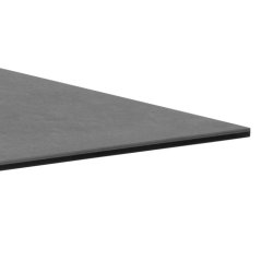 Sorgenfri sofabord 130 x 70 cm med sort keramisk bordplade og mat sort metalstel.