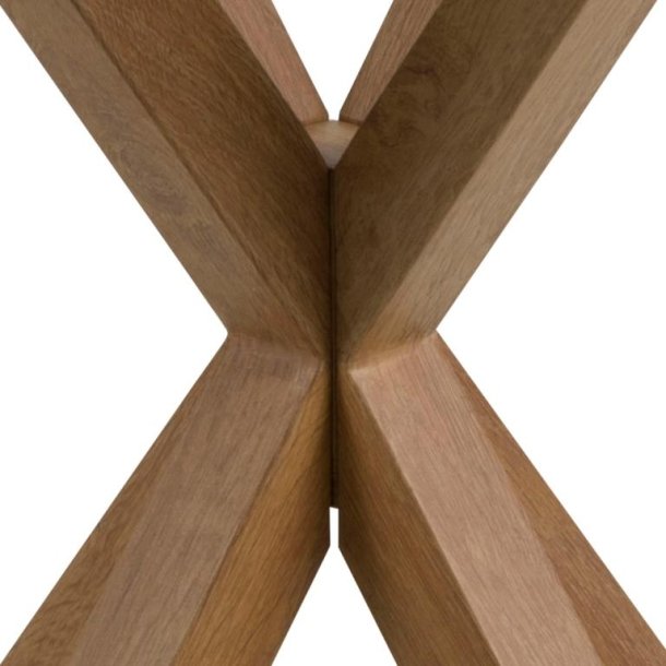 Sorgenfri rundt hj�rnebord 50 cm glasplade og metalstel med ege folie.