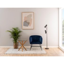 Sorgenfri rundt hj�rnebord 50 cm glasplade og metalstel med ege folie.