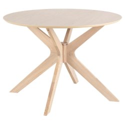 Espergrde rundt spisebord 105 cm bordplade hvidpigmenteret ege finer.