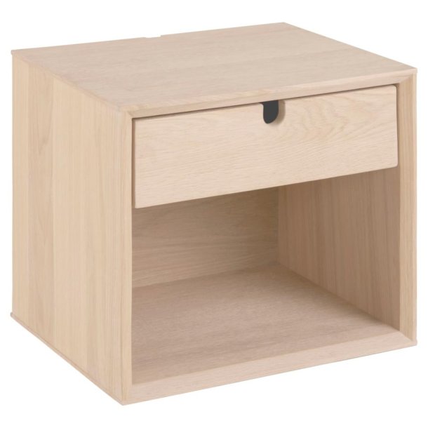 Liseleje 35 cm vgthngt natbord ege finer med 1 skuffe og rum.