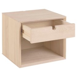 Liseleje 35 cm vgthngt natbord ege finer med 1 skuffe og rum.