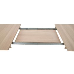 Liseleje spisebord i hvidpigmenteret eg 200 x 100 cm med mulighed for tillgsplade.