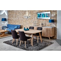 Ambrosius spisebord 180 x 102 cm i hvidpigmenteret egefiner med udtrk til ekstra plader.