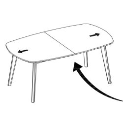 Ambrosius 2 stk tillgsplader i ege finer til Ambrosius spisebord.