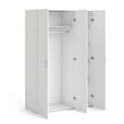 Saga 175  garderobeskab 115 cm bredt, 3 dr og 5 hylder