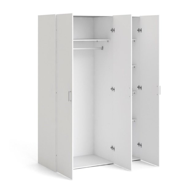 Saga 175  garderobeskab 115 cm bredt, 3 dr og 5 hylder