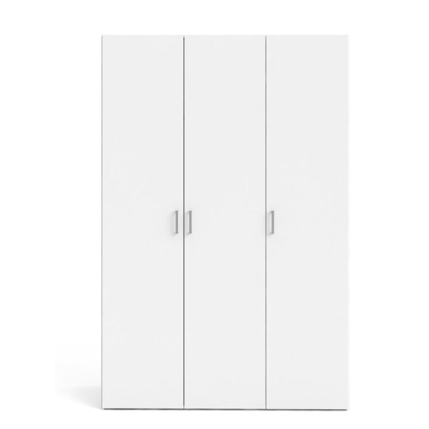 Saga 175  garderobeskab 115 cm bredt, 3 dr og 5 hylder