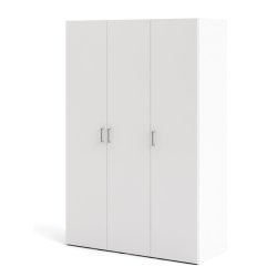 Saga 175  garderobeskab 115 cm bredt, 3 dr og 5 hylder