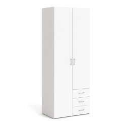 Saga 200 garderobeskab 78 cm bredt, 2 dr og 3 skuffer