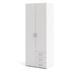 Saga 200 garderobeskab 78 cm bredt, 2 dr og 3 skuffer