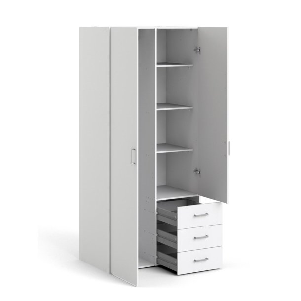 Saga 175 garderobeskab 78 cm bredt, 2 dr og 3 skuffer