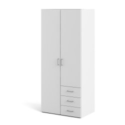 Saga 175 garderobeskab 78 cm bredt, 2 dr og 3 skuffer