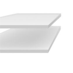 Pakke med 2 stk. hvide 95,5 cm bredde hylder til Dana garderobeskabe.