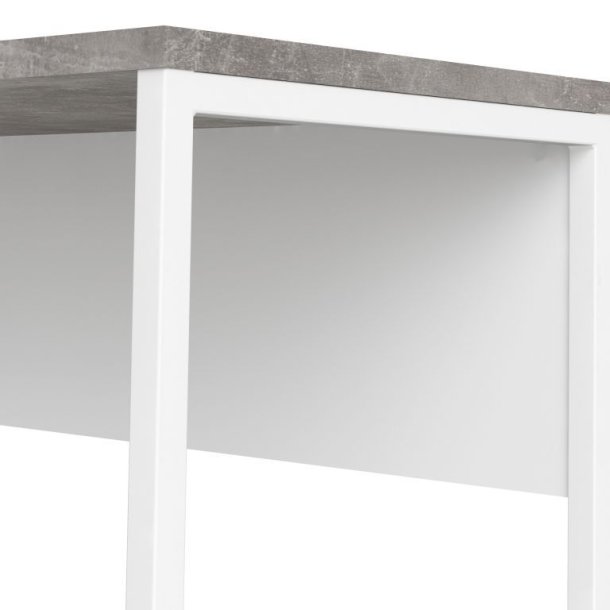 Prestige skrivebord 145 x 81 cm hvid og med beton look med 2 skuffer.