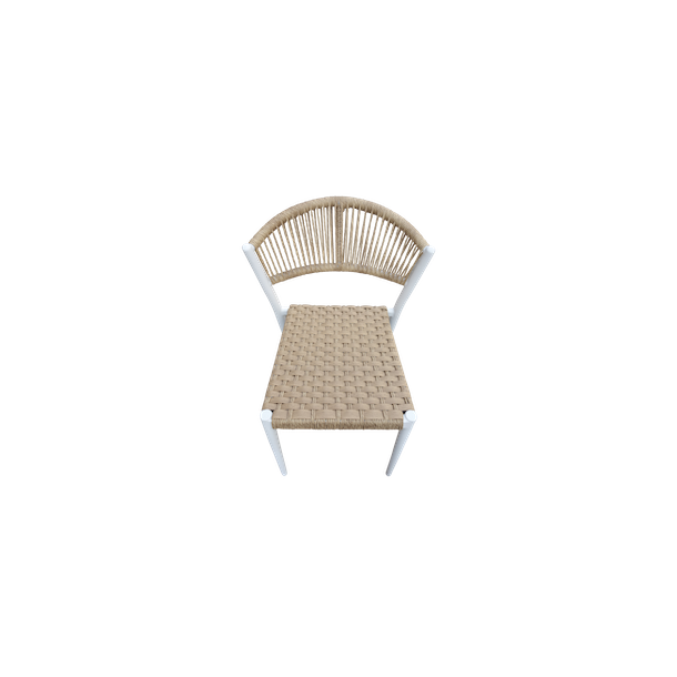 Cafe-Modern spisebordsstol til inde og udendrs - hvid/natur