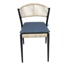 Sort PU lder hynde til cafe-modern spisebordsstol