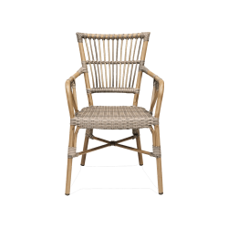 Cafe-lux spisebordsstol med armln til inde og udendrs - natur