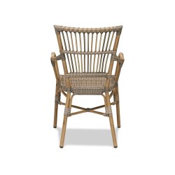 Cafe-lux spisebordsstol med armln til inde og udendrs - natur