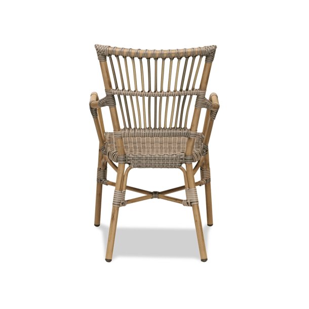 Cafe-lux spisebordsstol med armln til inde og udendrs - natur