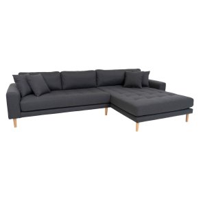 Riviera lounge sofa mrkegr, hjrevendt Lngde p 290 cm