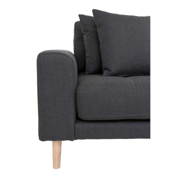 Riviera lounge sofa mrkegr, hjrevendt Lngde p 290 cm