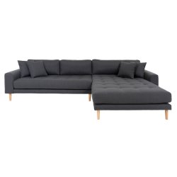 Riviera lounge sofa mrkegr, hjrevendt Lngde p 290 cm